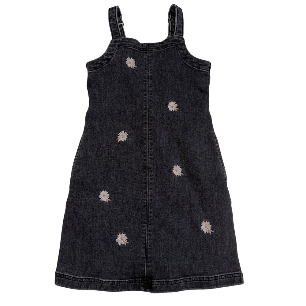 Abercrombie Kids Denim Dress Embroidered Daisy Stretch Y2K Blue Tank 9/10